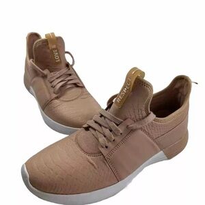 Aldo Love Respect Pink Ankle Sneakers Size 9 Lace Up Lightweight High Top